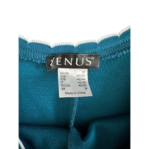 Venus Dress Women M Teal Blue Fit and Flare Knee Length Summer Sleeveless - Picture 5 of 9